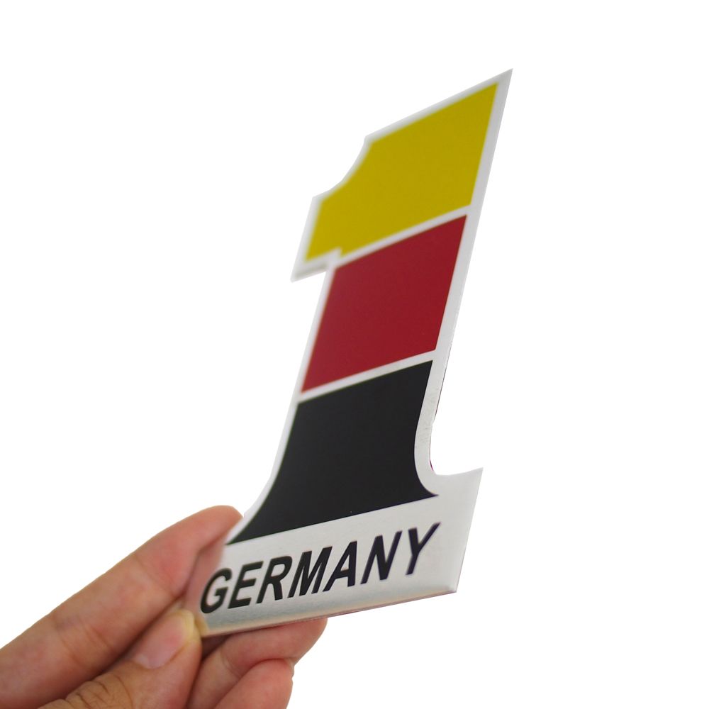 Sticker hình dán metal số 1 cờ Đức Germany