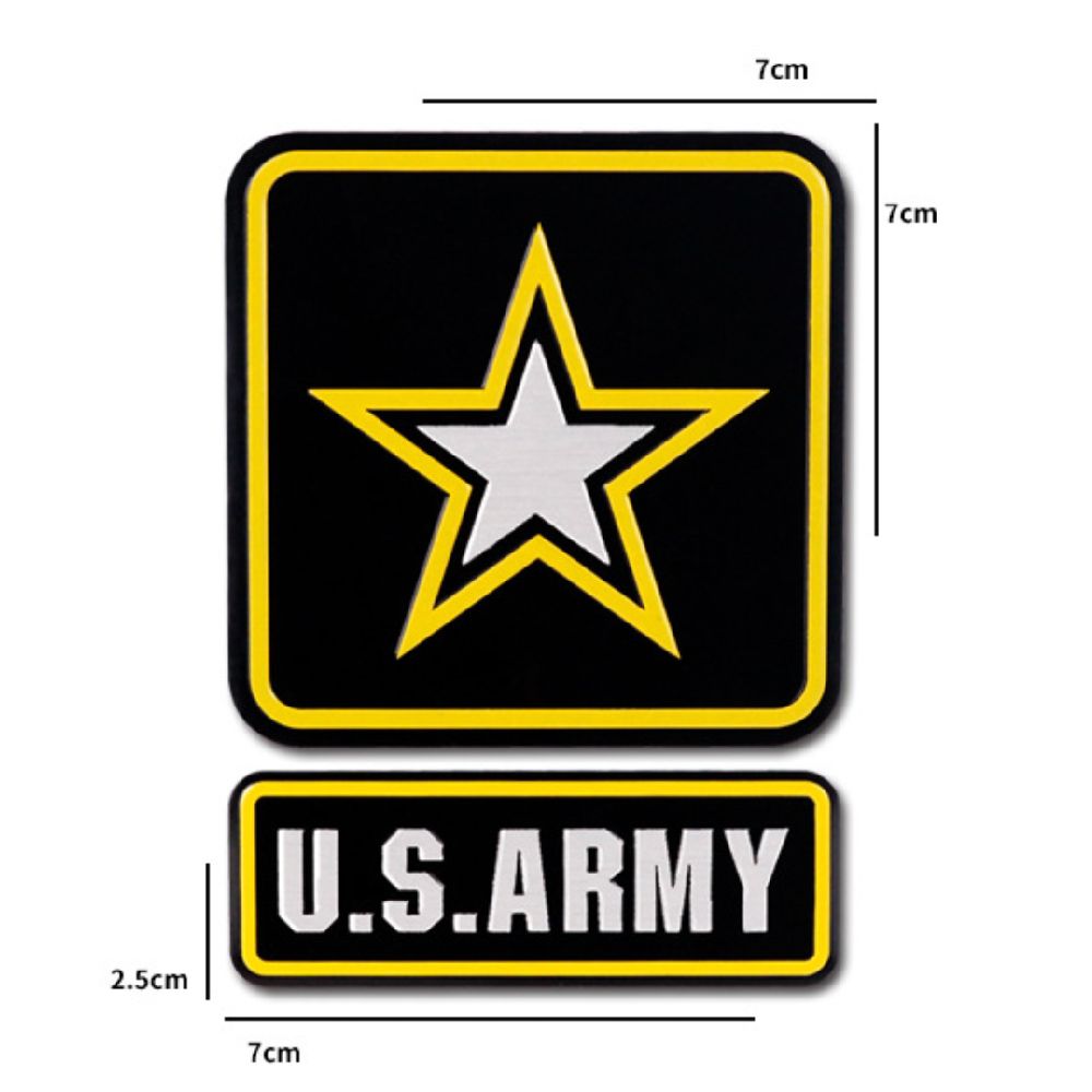 US ARMY - Set 2 miếng Sticker metal hình dán kim loại