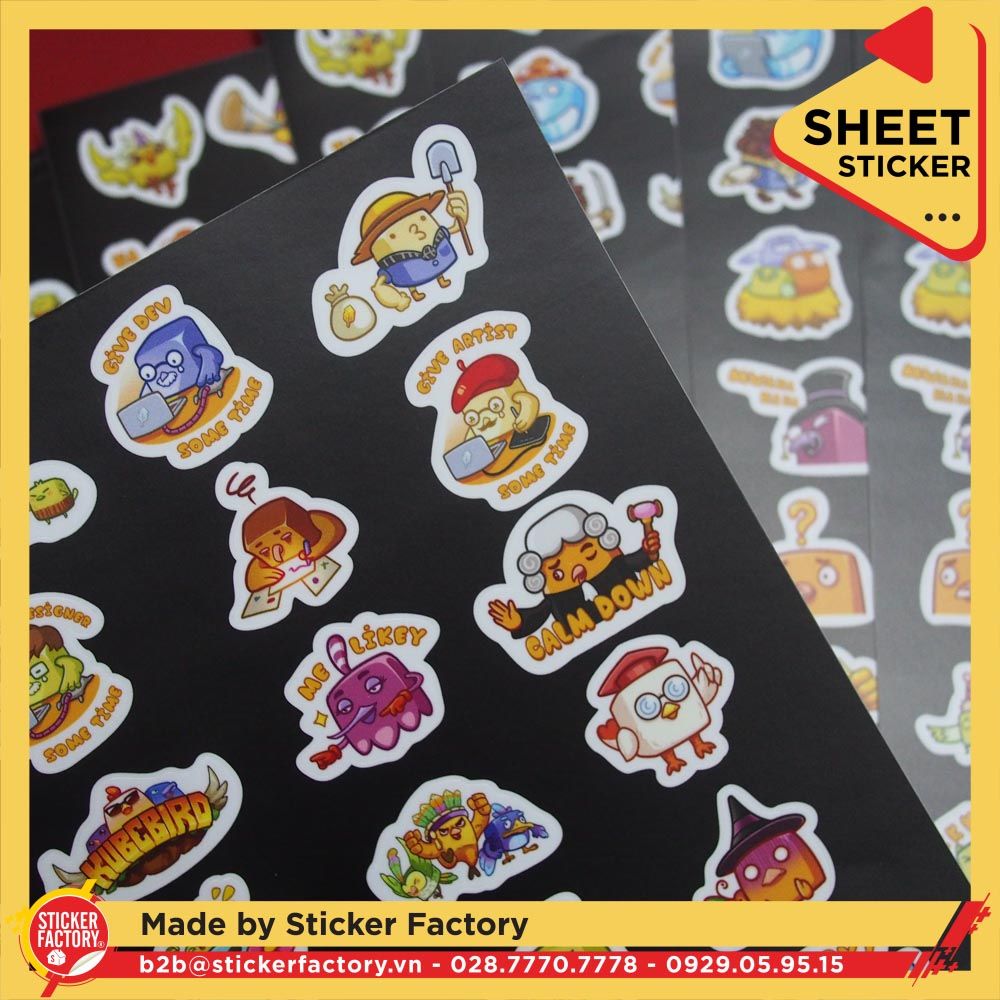 Sticker sheet vinyl