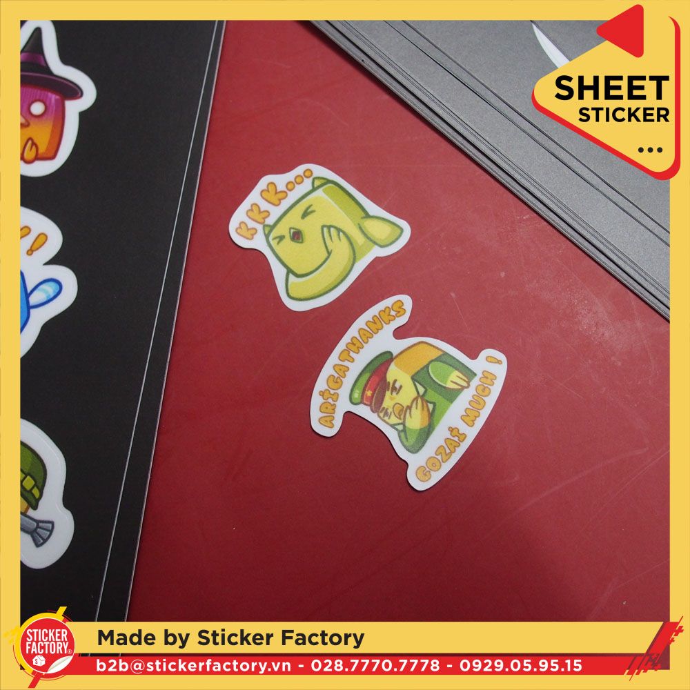 Sticker sheet vinyl