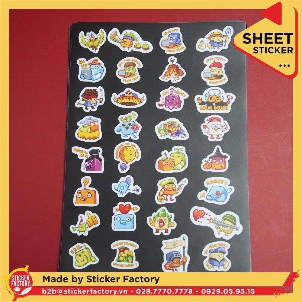 Sticker sheet vinyl