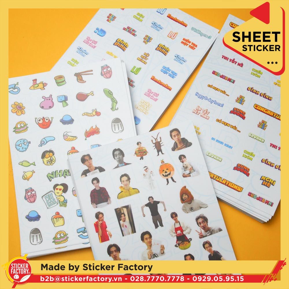 Sticker sheet vinyl