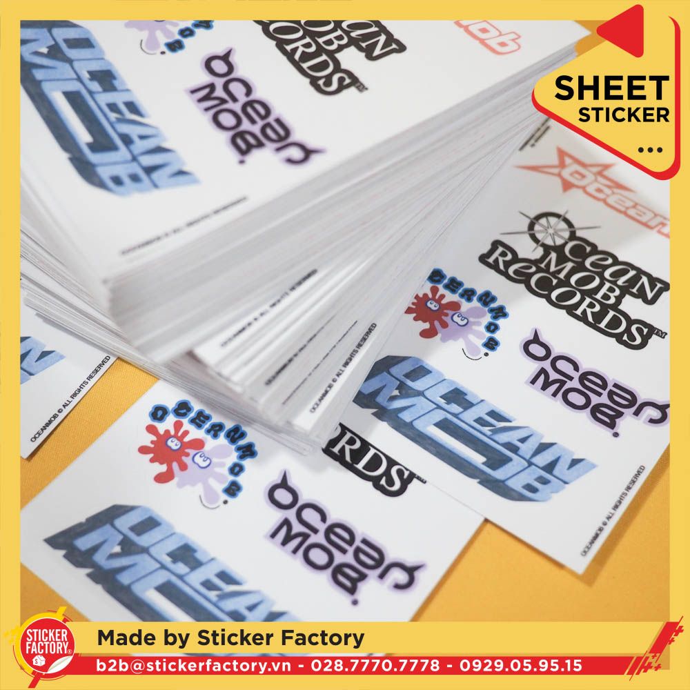 Sticker sheet vinyl