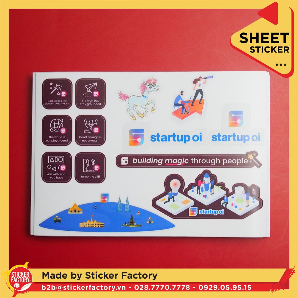 Sticker sheet vinyl