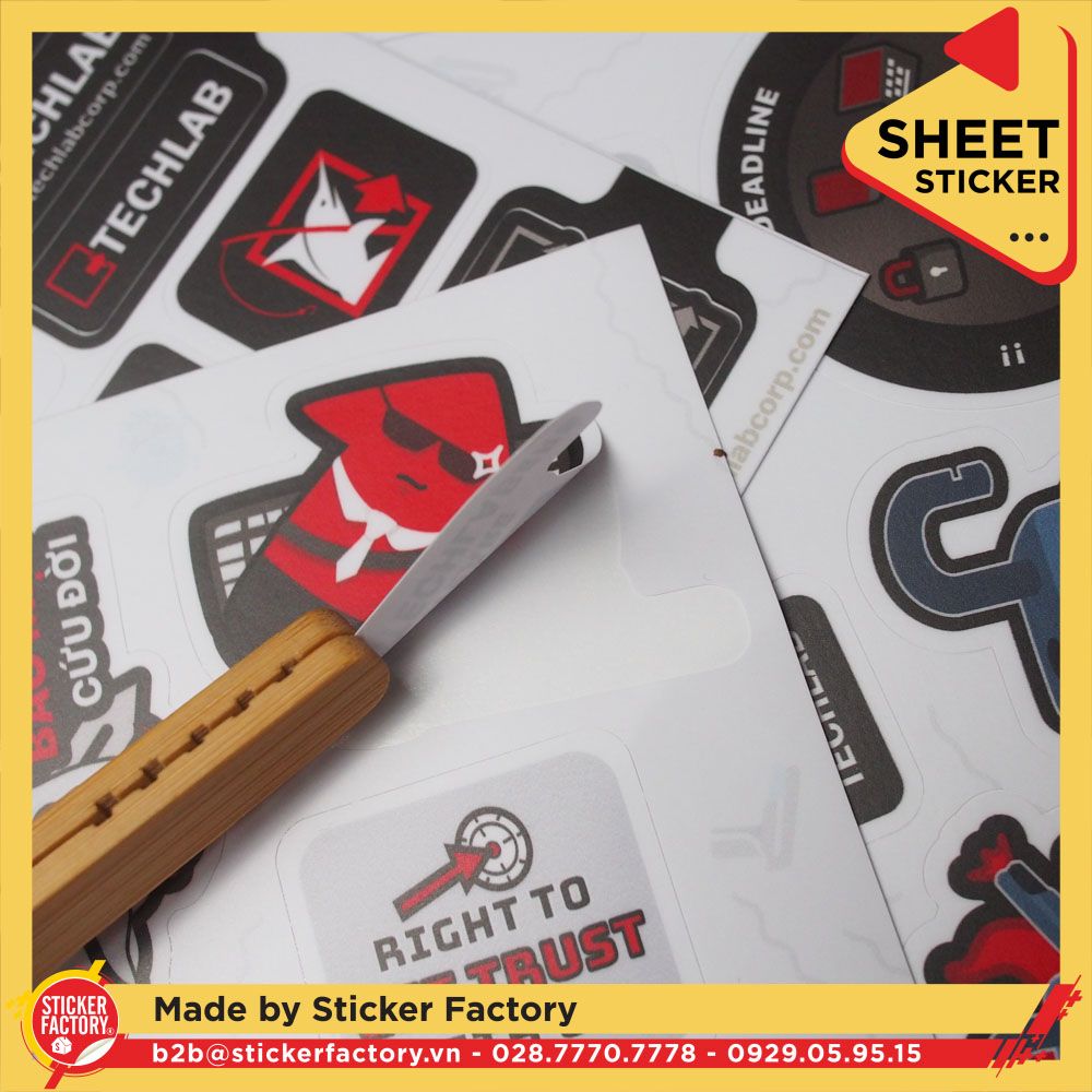 Sticker sheet vinyl