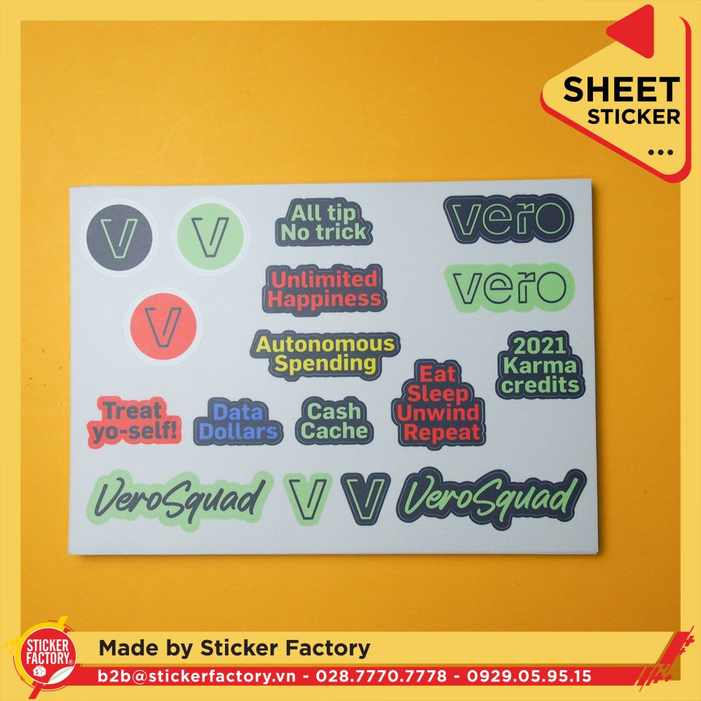 Sticker sheet vinyl