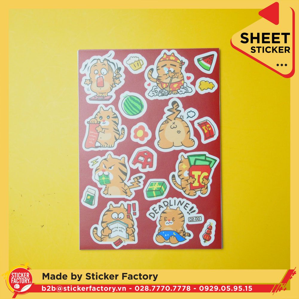 Sticker sheet vinyl