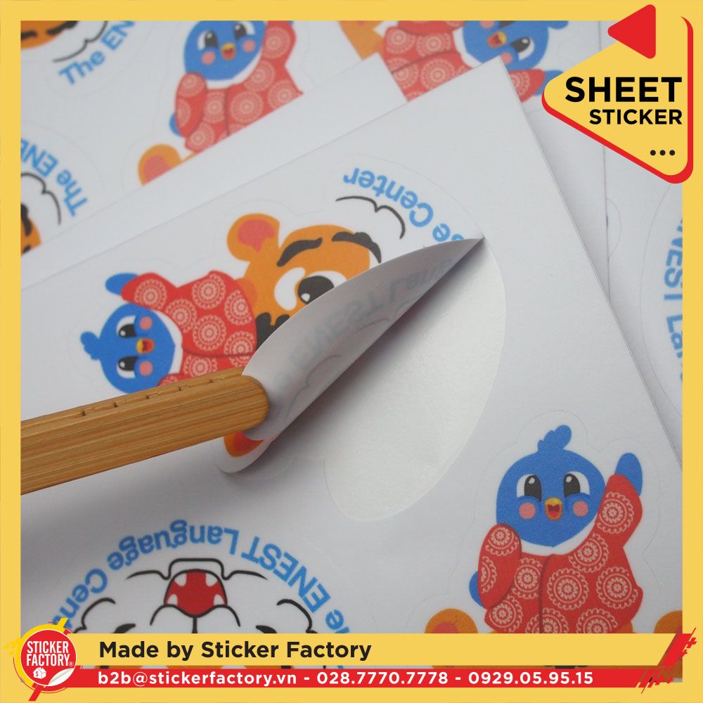 Sticker sheet vinyl