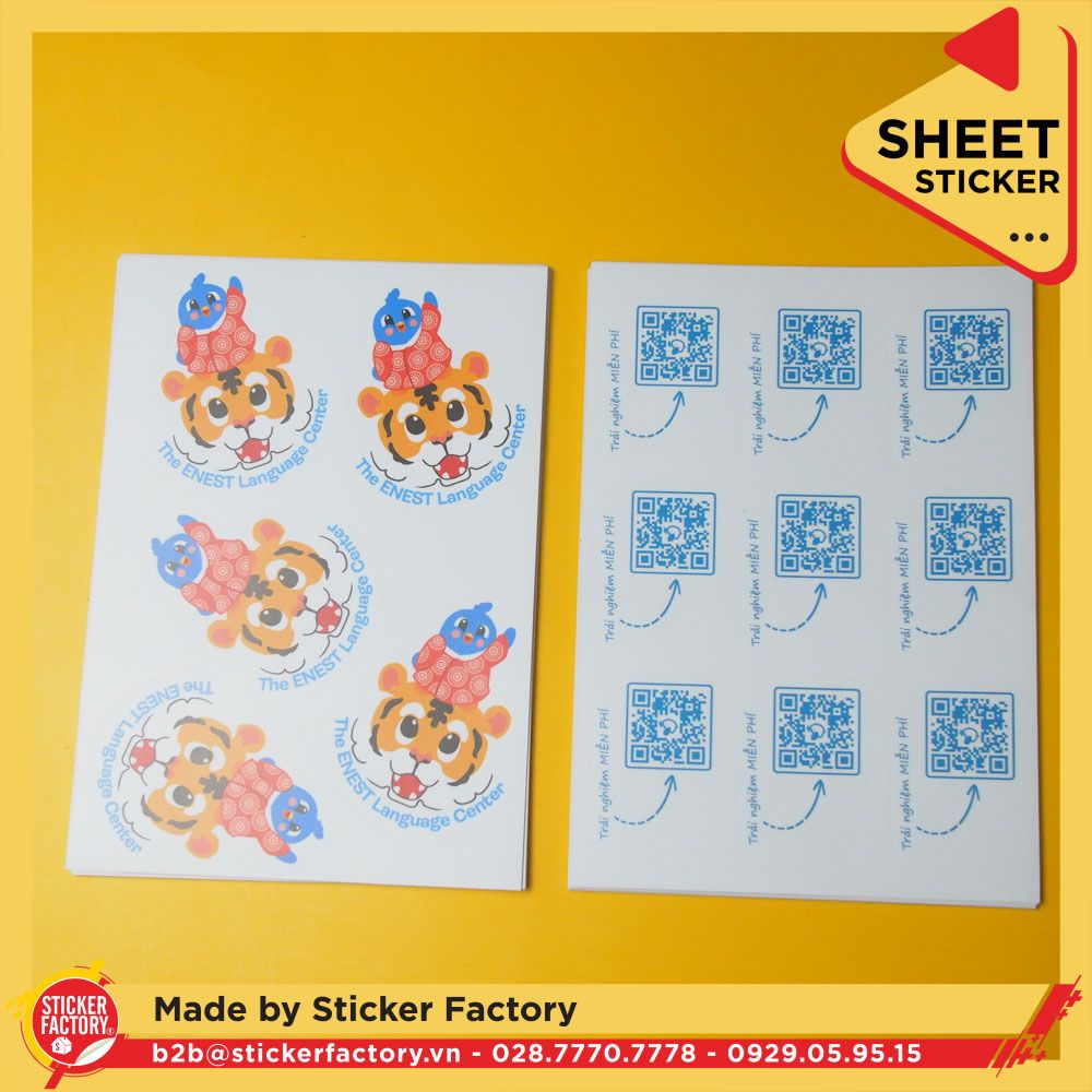 Sticker sheet vinyl