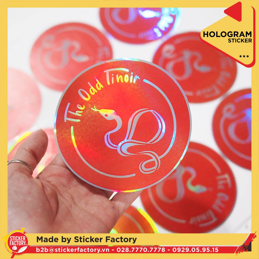 Sticker Hologram bảy màu in theo yêu cầu