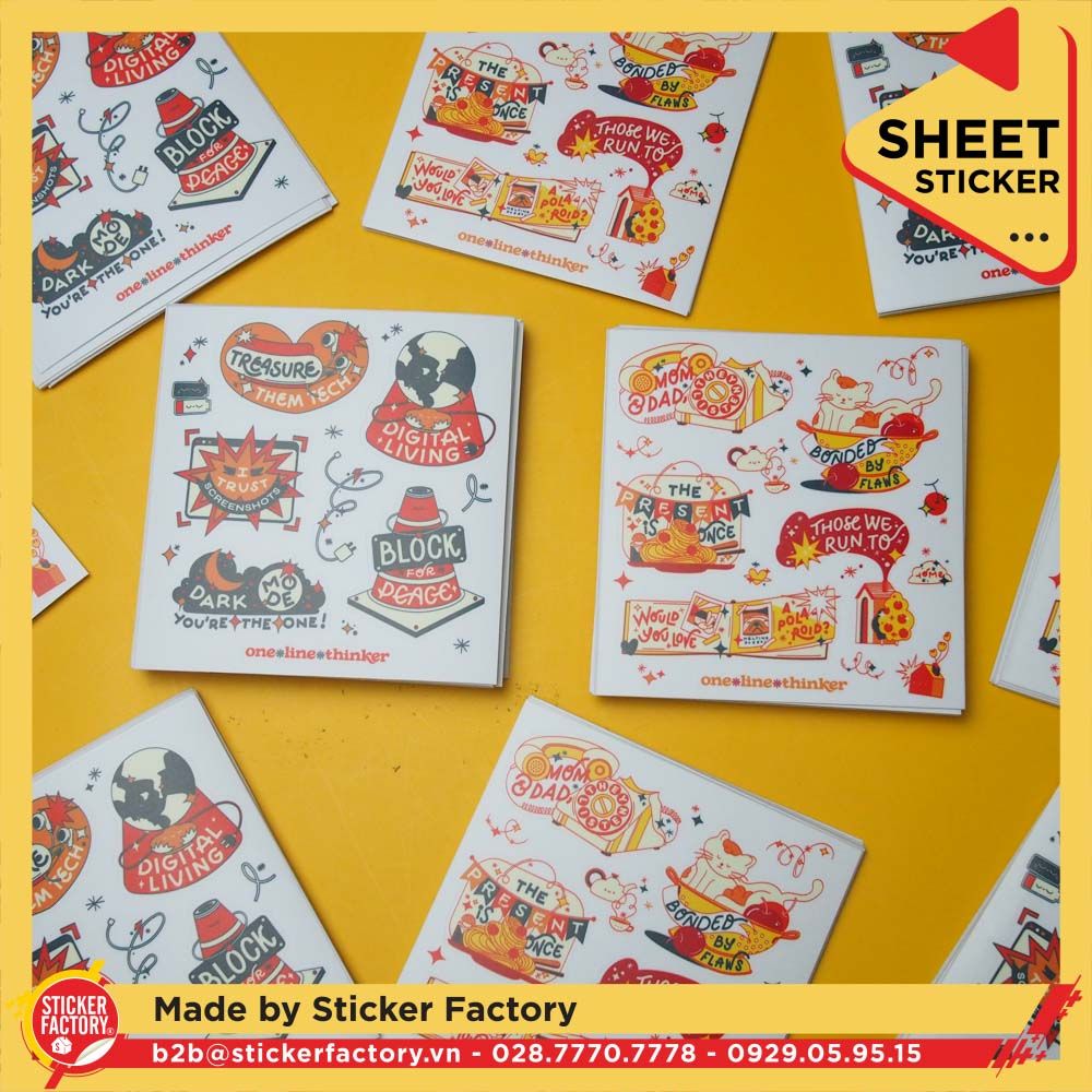 Sticker sheet vinyl