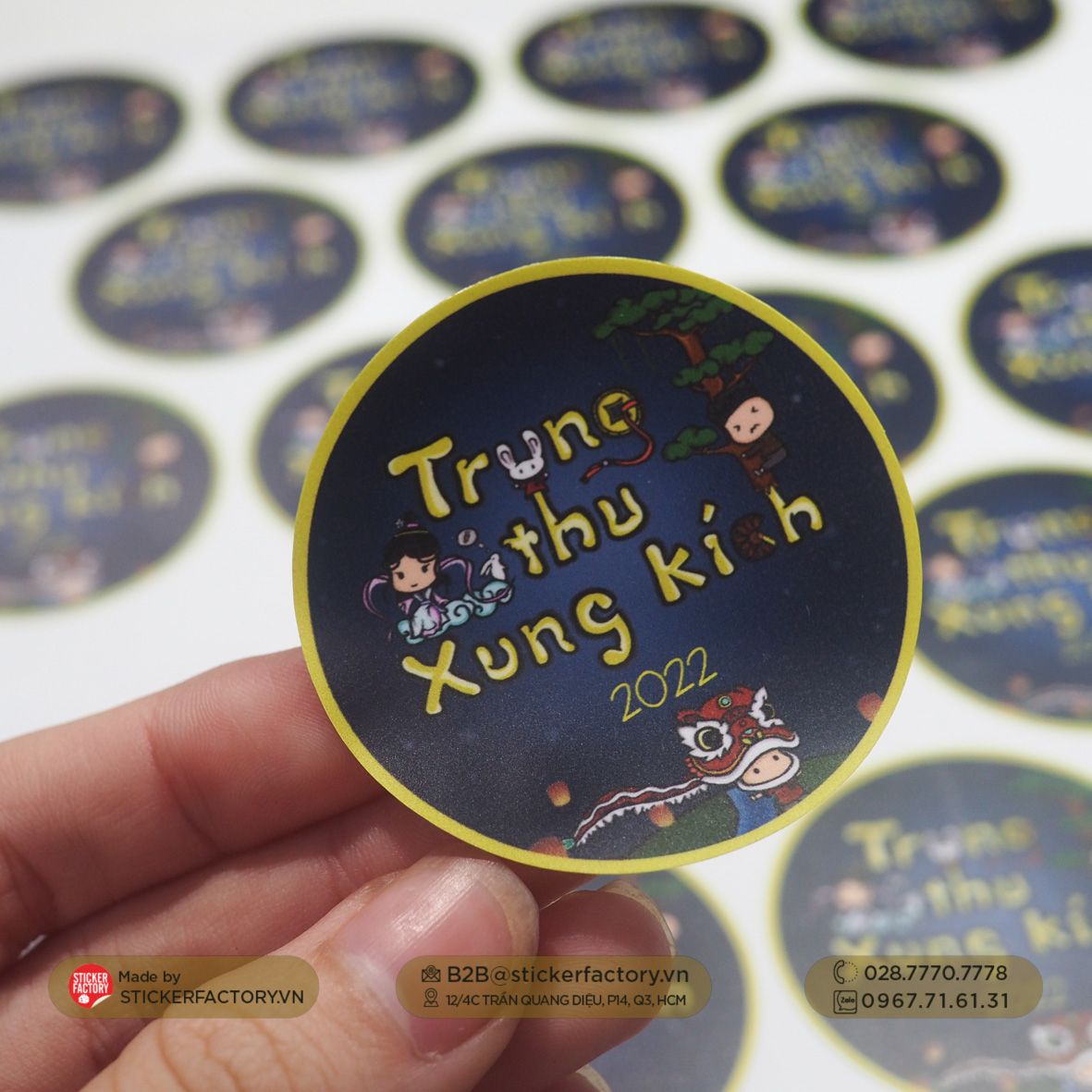 Sticker Vinyl Kisscut - Tròn