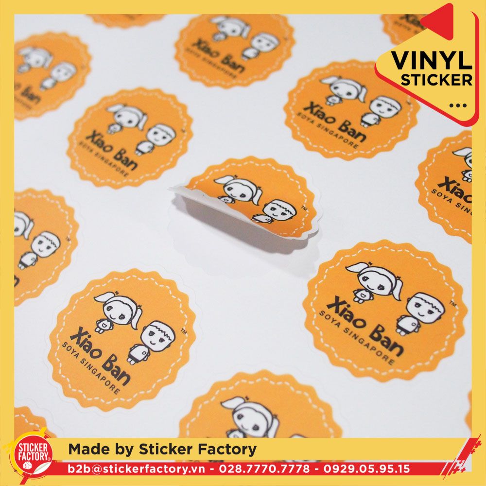 Sticker Vinyl cắt bế theo viền