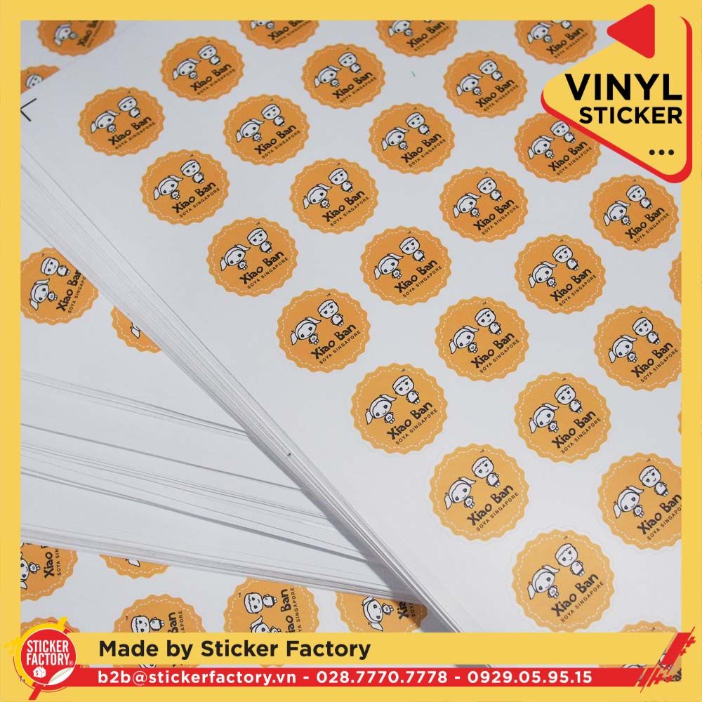 Sticker Vinyl cắt bế theo viền