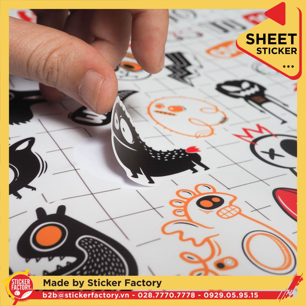 Sticker sheet vinyl