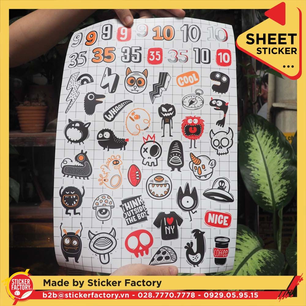 Sticker sheet vinyl