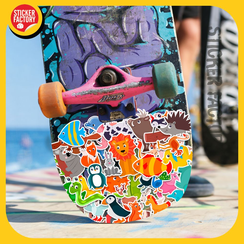Set 100 Sticker hình dán động vật - Animals Muôn Thú