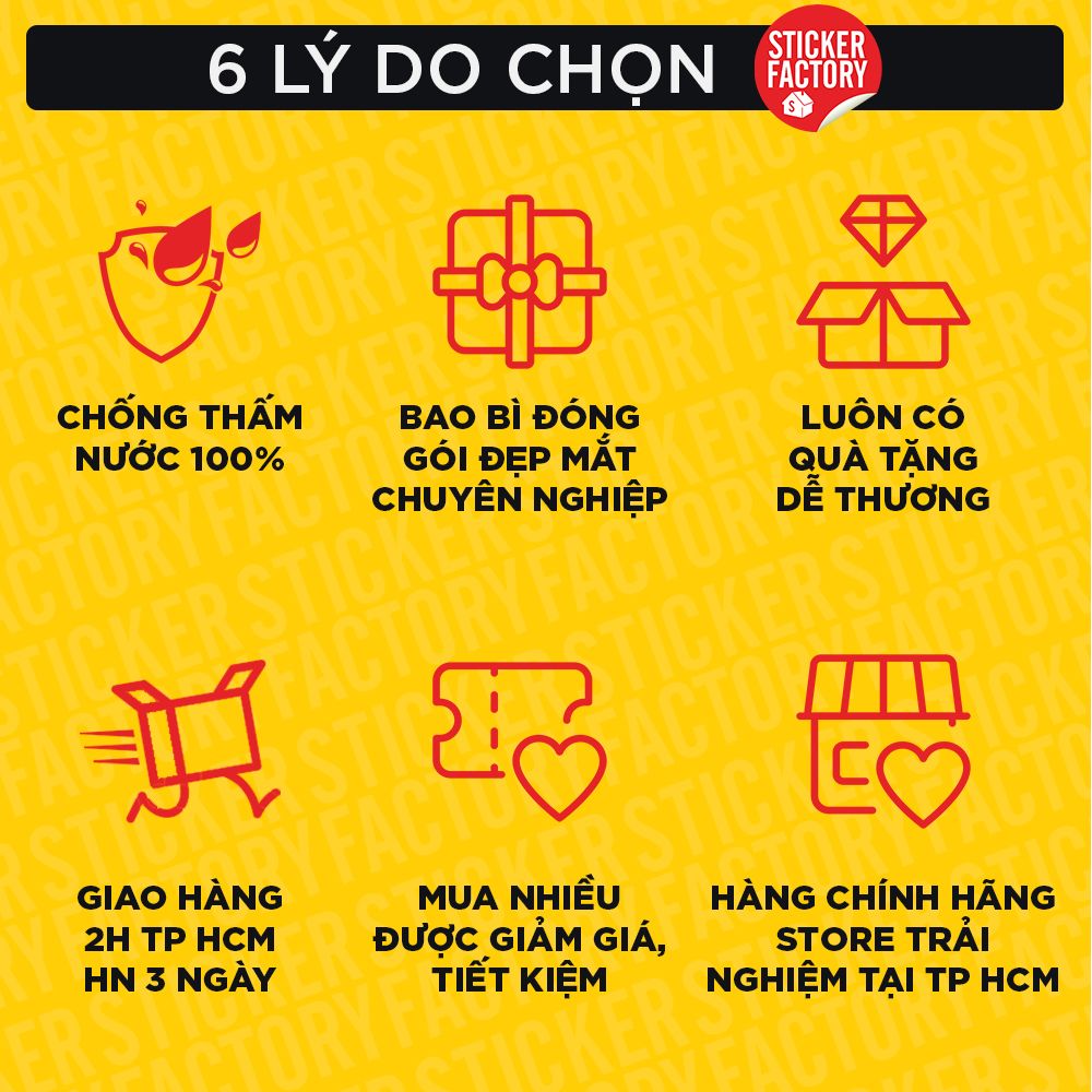 Local Brand Vietnam - Set 30 sticker hình dán