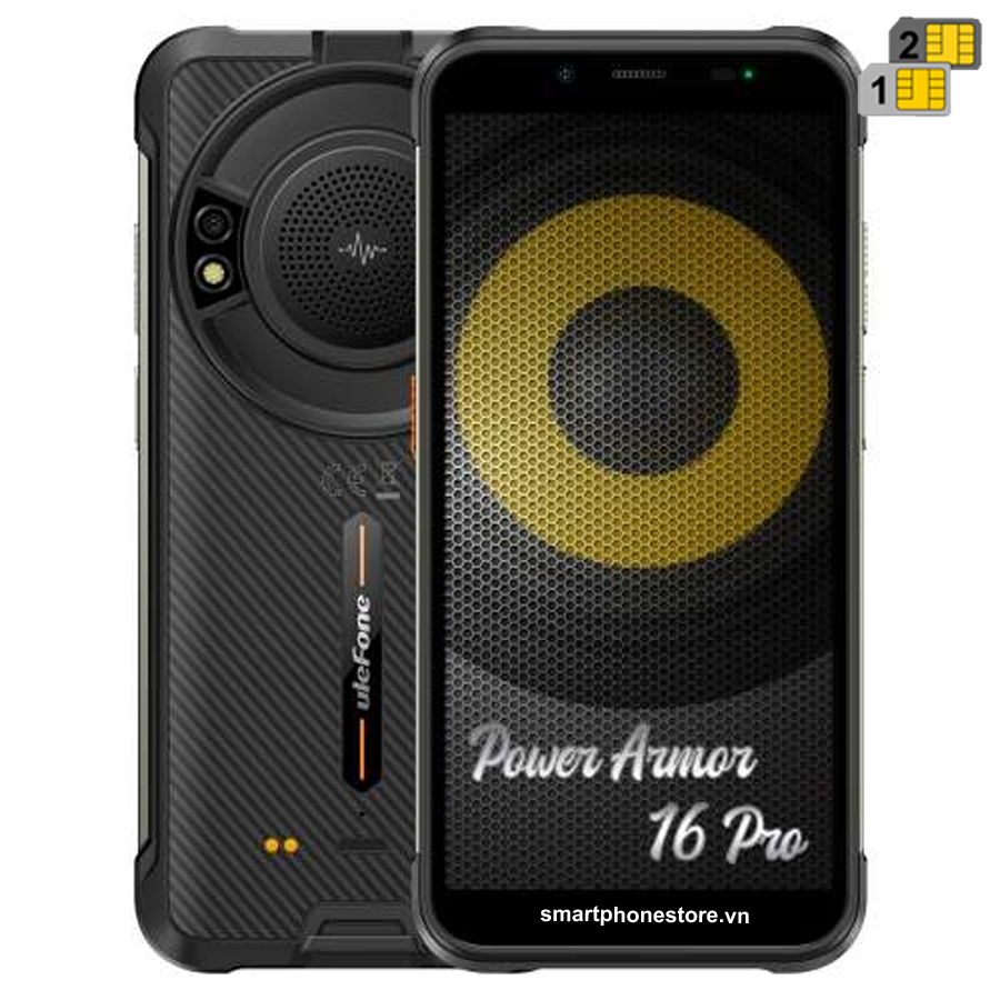 Ulefone Armor 16Pro - Siêu bền pin 9600mAh loa phòng trà Ram4GB Rom64GB