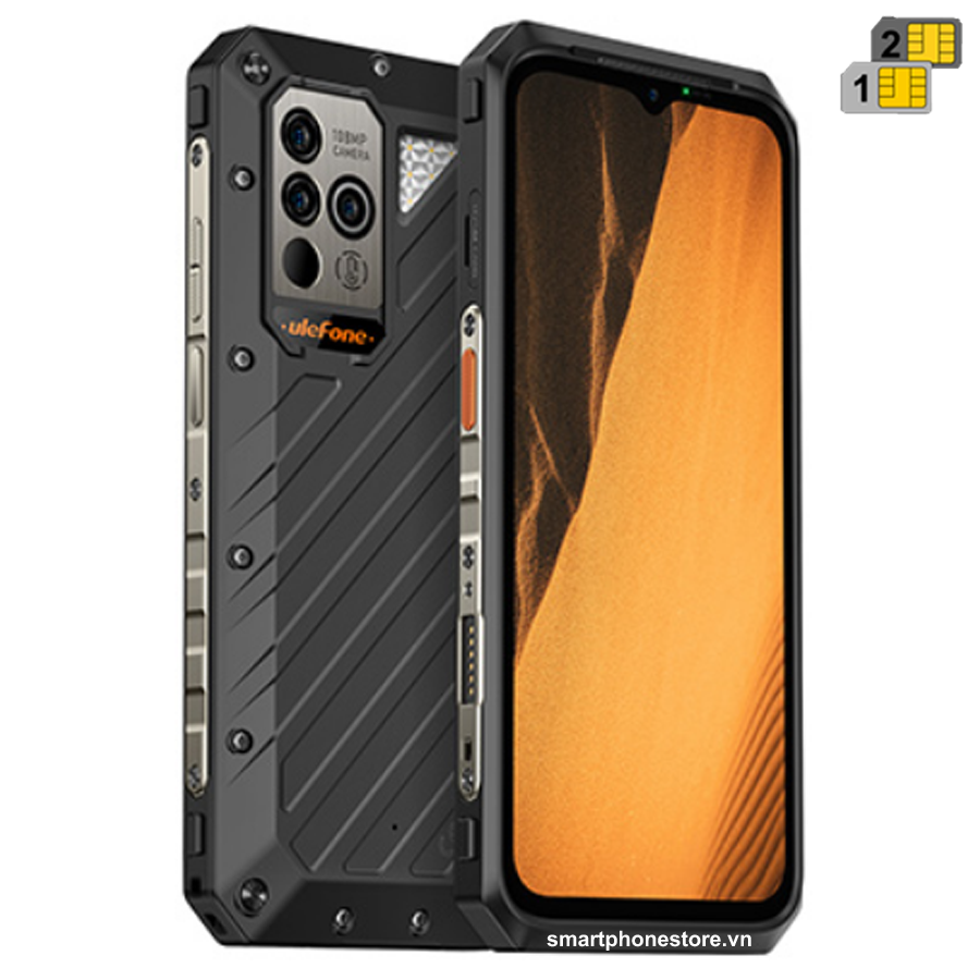 Ulefone Armor 19 - Siêu bền Pin 9600mAh Ram17GB Rom256GB 4Cam108MP đo nhiệt độ