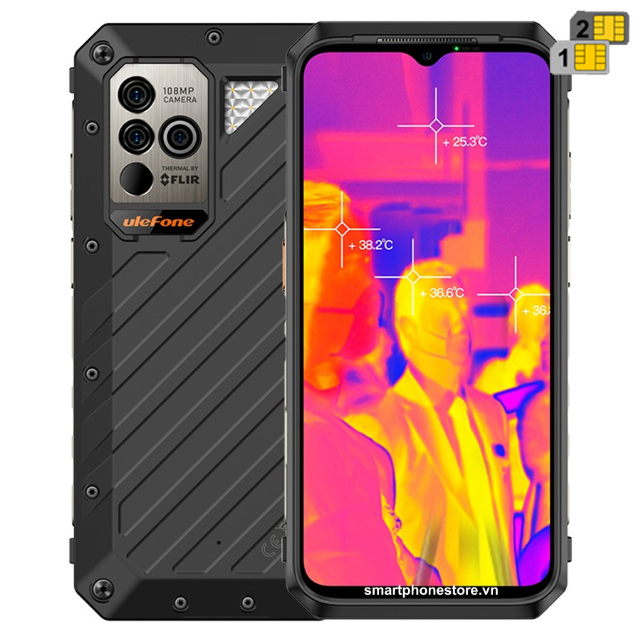 Ulefone Armor 19T - Siêu bền Ram17GB Pin9600mAh 5cam108MP cảm biến nhiệt FLIR