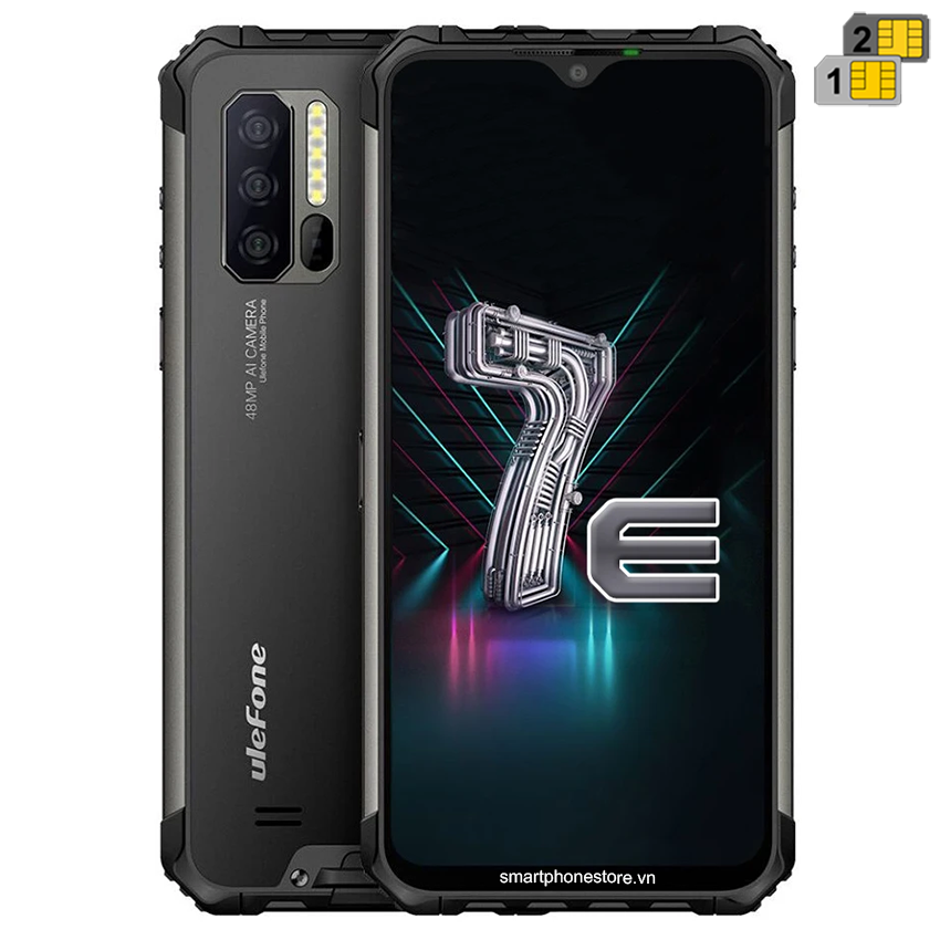 Ulefone Armor 7E - Smartphone siêu bền 3 camera 48MP HelioP90 Ram4GB Rom128GB