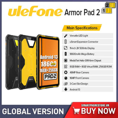 ULEFONE ARMOR PAD 2 - MÁY TÍNH BẢNG SIÊU BỀN 11 INCHES RAM16GB PIN18600MAH 2SIM4G