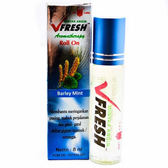 Dầu Gió Lăn Vfresh Bạc Hà Lúa Mạch Barley Mint Hương Thảo Dược Thiên Nhiên Indonesia 4Ml