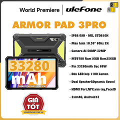 Ulefone Armor Pad 3Pro - Máy tính bảng siêu bền 10.36inch Pin33280mAh 66w Ram16GB Cam50/32MP Android13