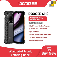 Doogee S110 - Siêu bền 2 màn hình pin10800mAh Ram22GB Cam50MP Android13