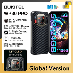Oukitel WP30 Pro - Siêu bền 5G màn hình kép pin11000mAh 120W Ram24GB Rom512GB Android13