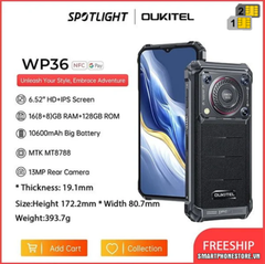 Oukitel WP36 - LOA TO 128db IP68/69K Ram16GB Rom128GB Pin10600mAh 6.52