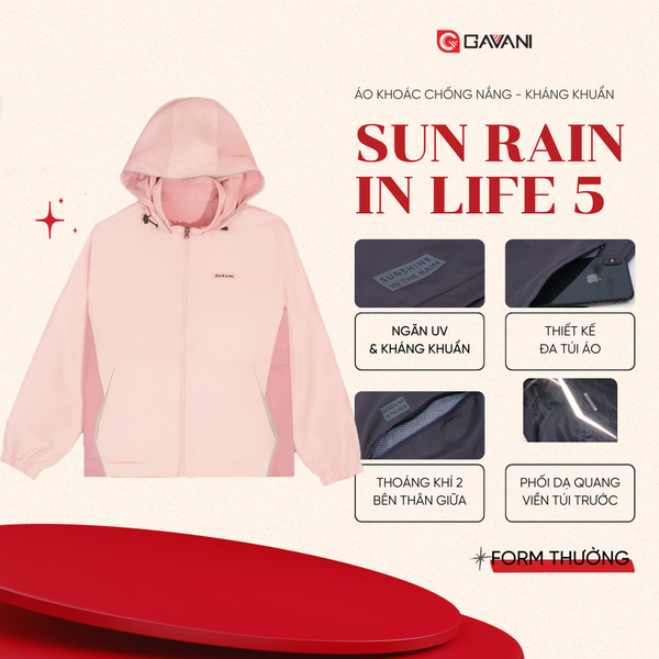 Áo khoác nữ ngăn UV và kháng khuẩn _ Gavani hoz sun, rain in life 5