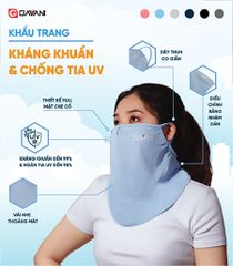 Khẩu trang UV lớn và kháng khuẩn Gavani(màu giao ngẫu nhiên)