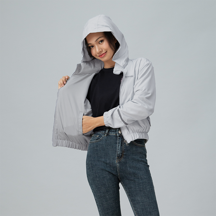 Áo khoác nữ croptop 2 lớp kháng khuẩn, chống nắng Gavani hoz sun, rain in life 4