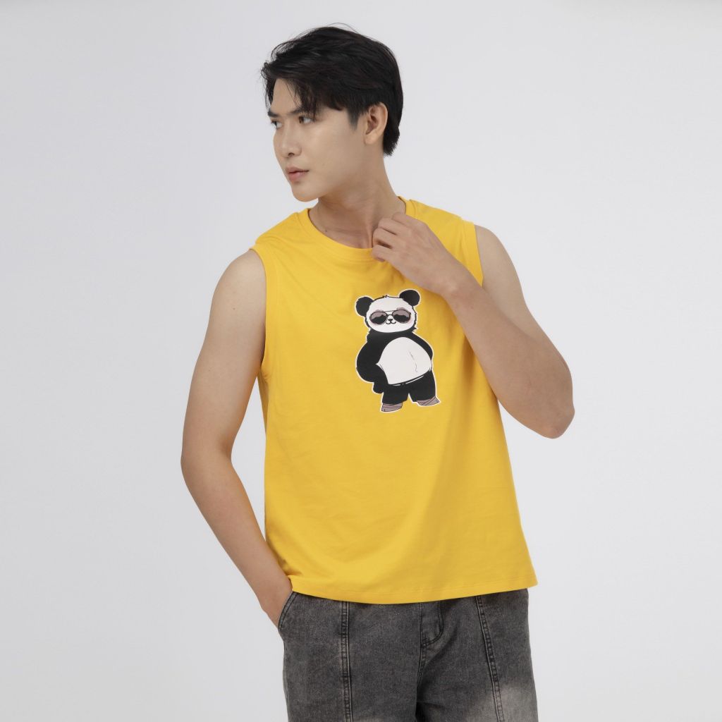 Áo thun nam tank top, cổ tròn Gavani Abl Fluffy