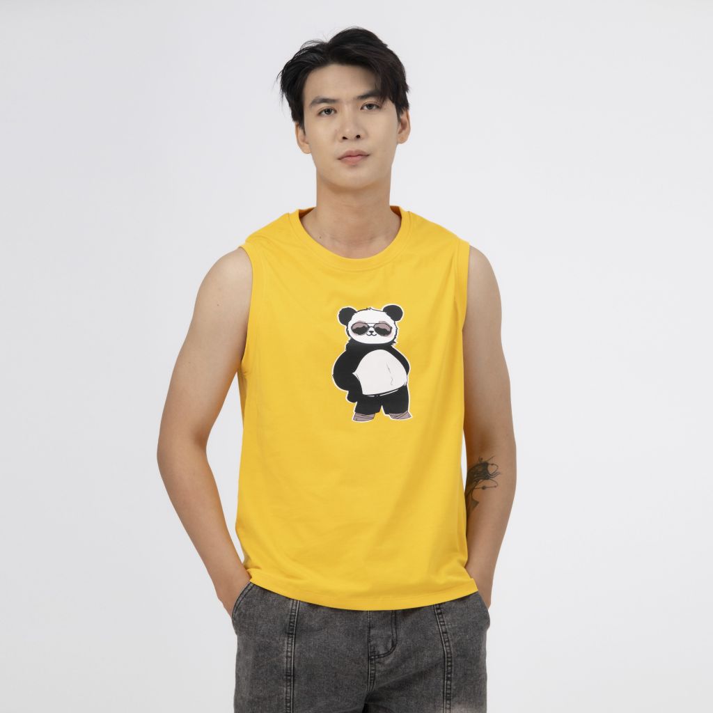 Áo thun nam tank top, cổ tròn Gavani Abl Fluffy