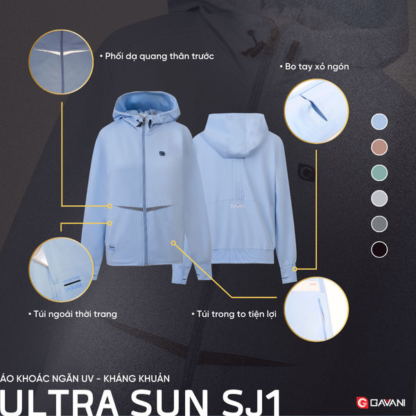Áo khoác đôi chống nắng kháng khuẩn_ hoz ultra-sun sj1