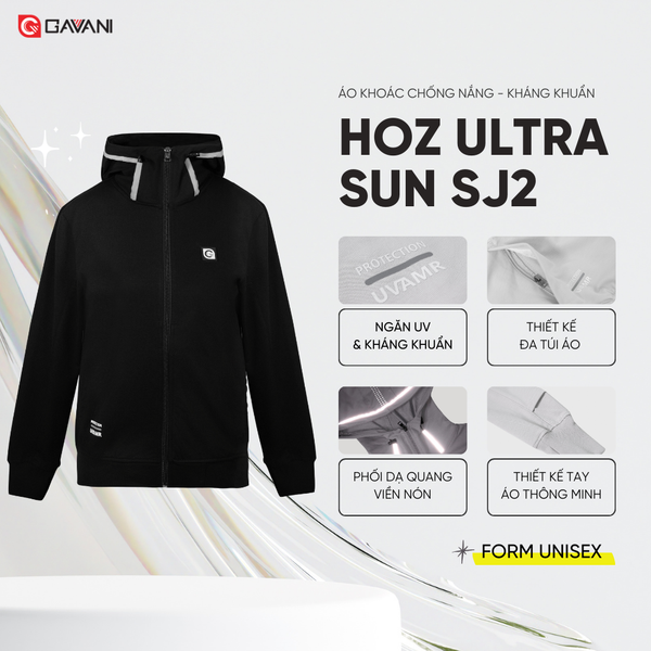 Áo khoác nam UV chống nắng và kháng khuẩn _ hoz ultra-sun SJ2