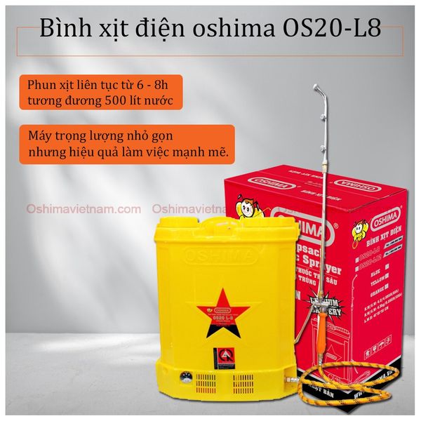 Bình xịt điện Oshima OS 20 L 8