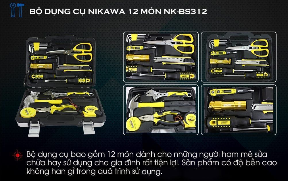 Bộ dụng cụ Nikawa Tools 12 món NK-BS312
