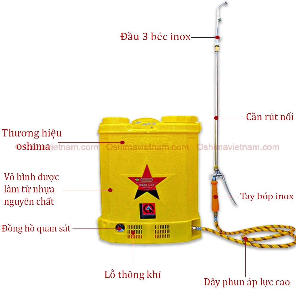 Bình xịt điện Oshima OS 20 L 12