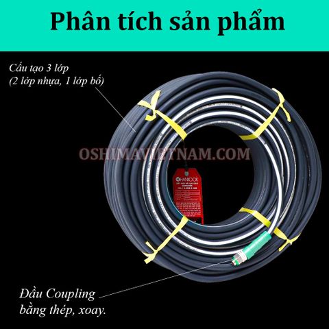 Dây hơi Hankook No.2 6.5mm x 50m Xanh đậm