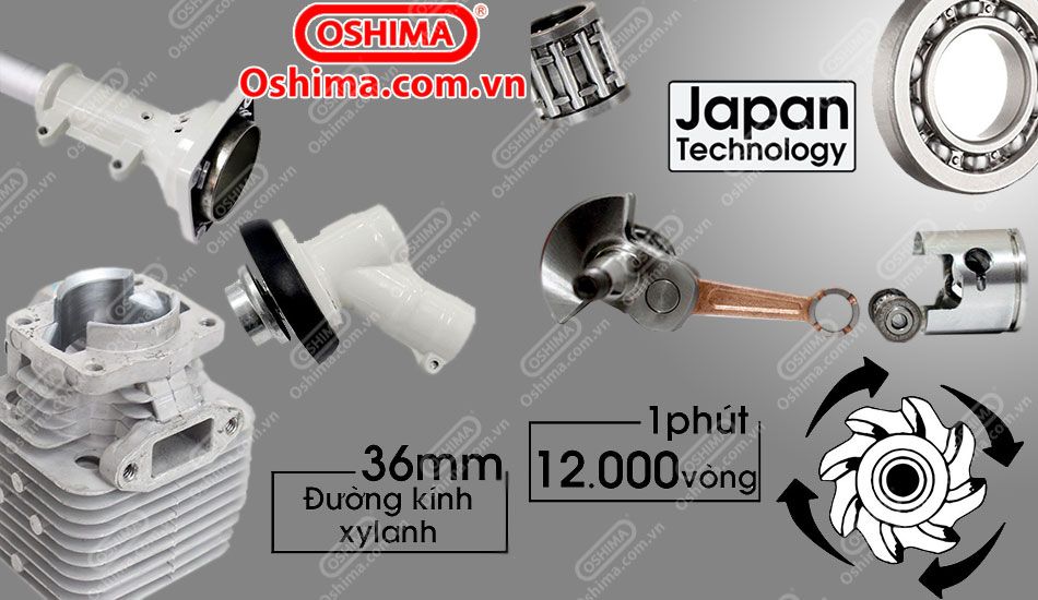 Máy Cắt Cỏ Oshima W 260