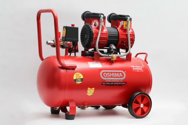 MÁY NÉN KHÍ KHÔNG DẦU OSHIMA 3HP 40L ĐỎ