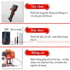 Máy cắt cỏ OSHIMA 143 cần rời chết