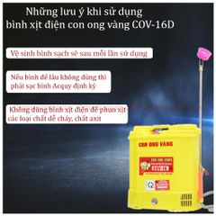 Bình xịt điện con ong vàng COV 16D