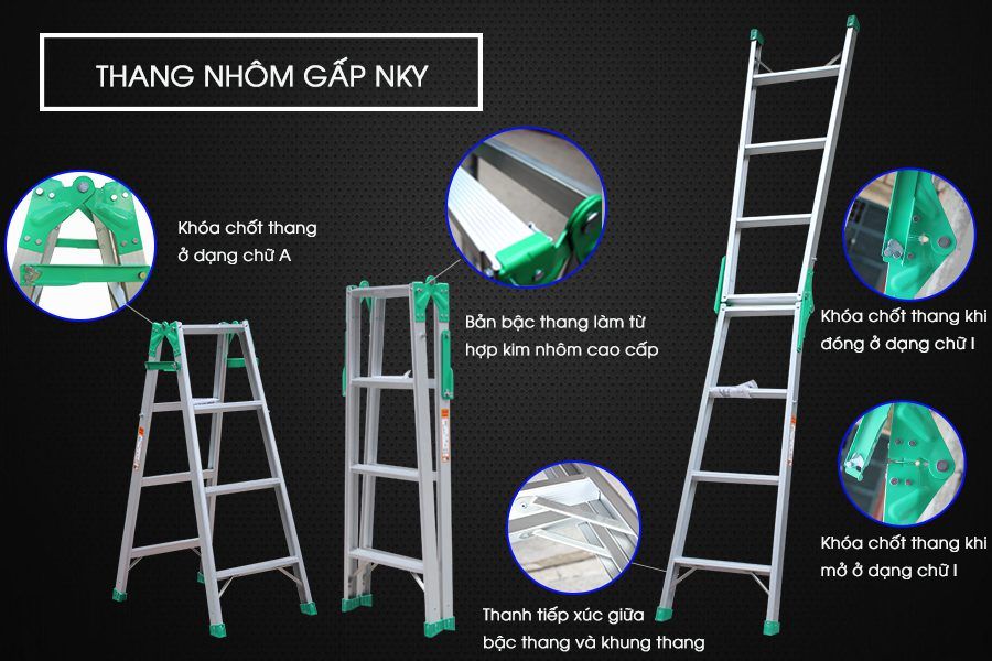 Thang nhôm gấp Nikawa NKY-5C