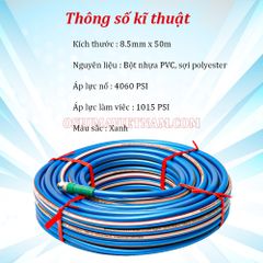 Dây hơi Hankook No.1 8.5mm x 50m Xanh đậm