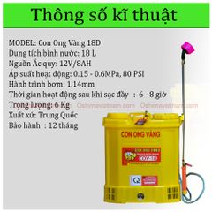 Bình xịt điện Con Ong Vàng COV 18D